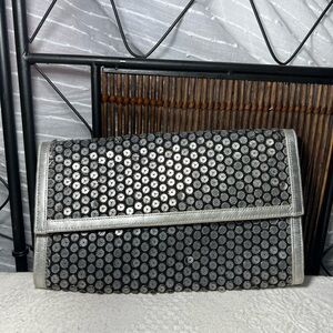 Vintage Charles Jourdan Silver Clutch Bag
